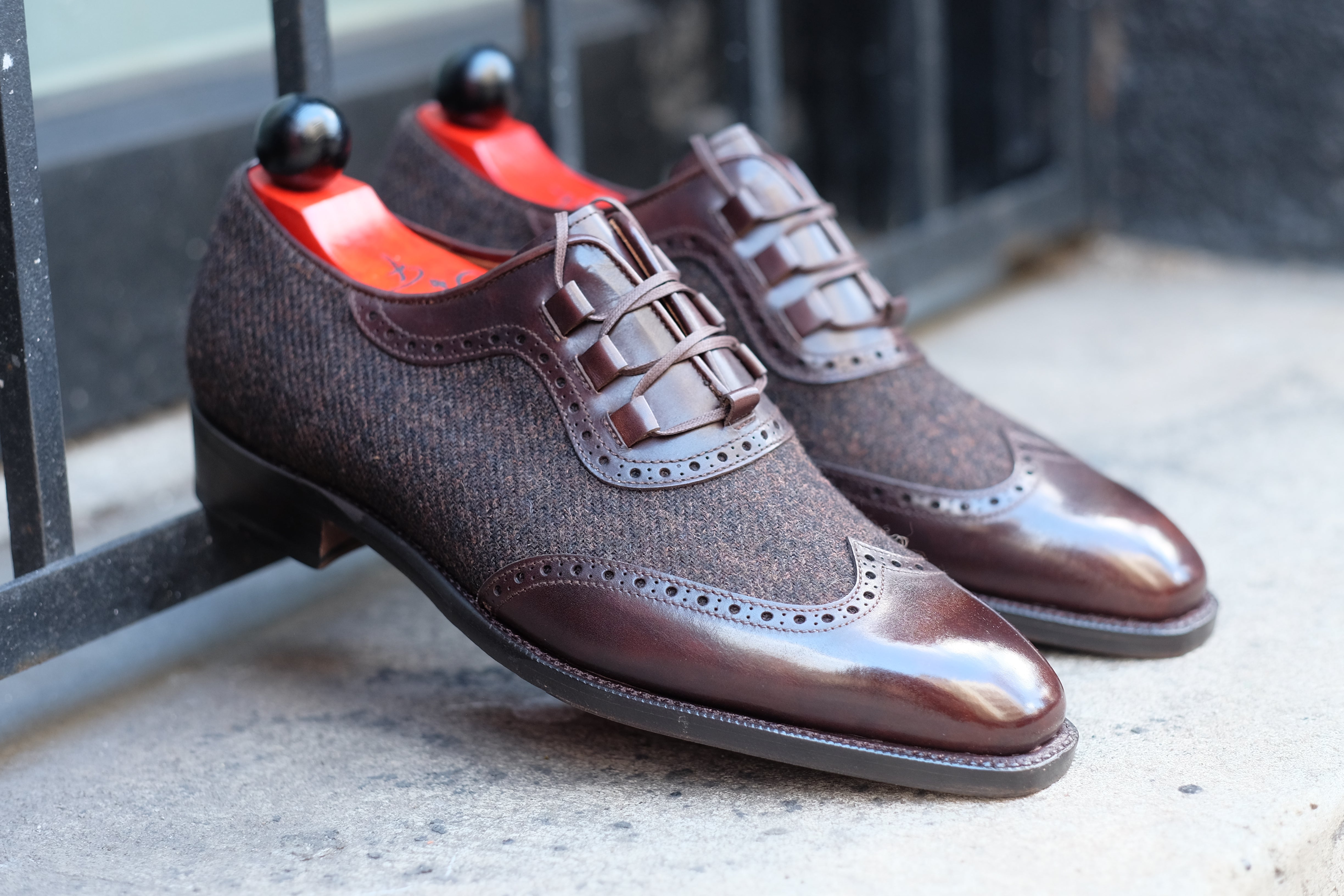 Russell Museum Calf Dark Brown | Dark Brown Medley Tweed