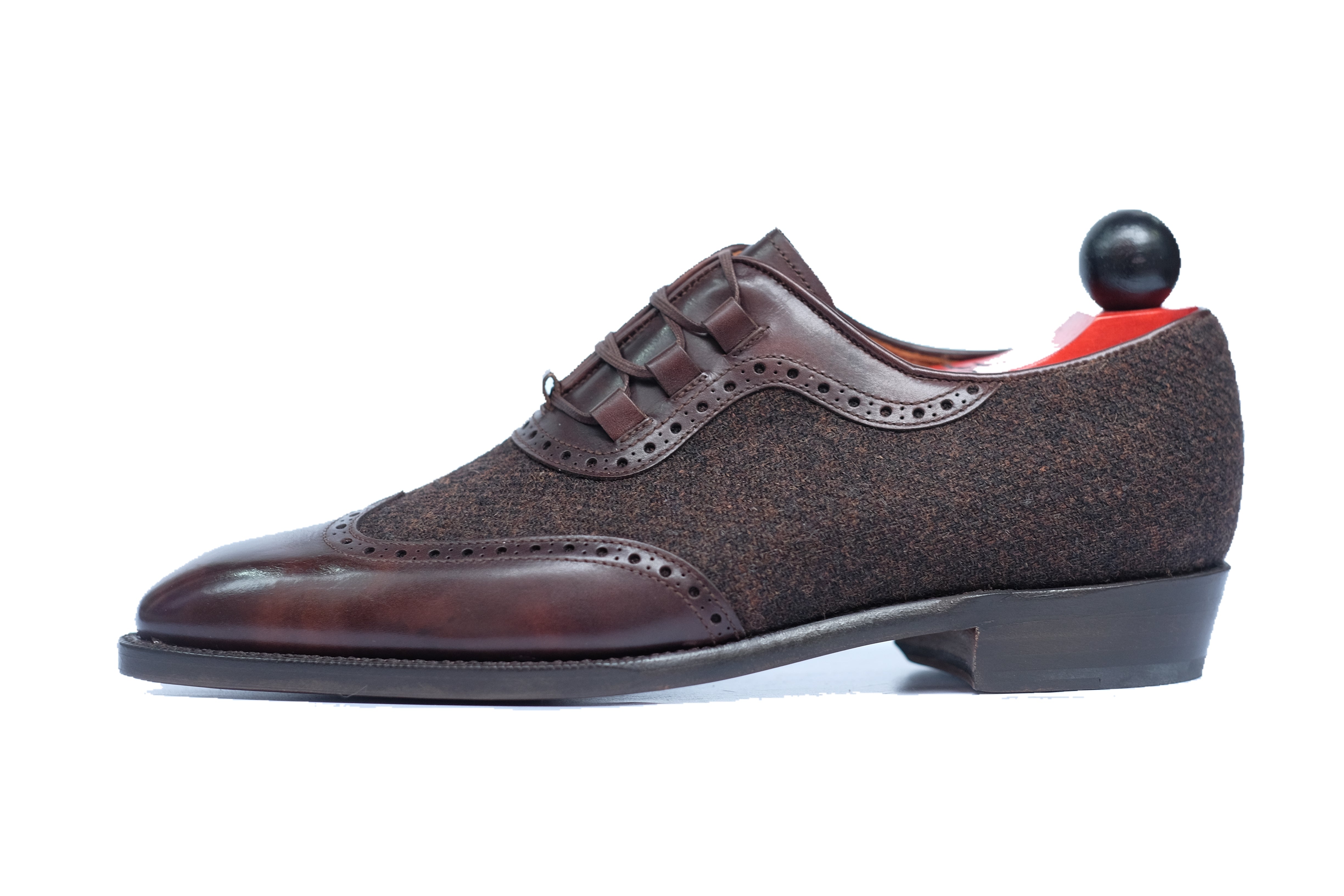 Russell Museum Calf Dark Brown | Dark Brown Medley Tweed