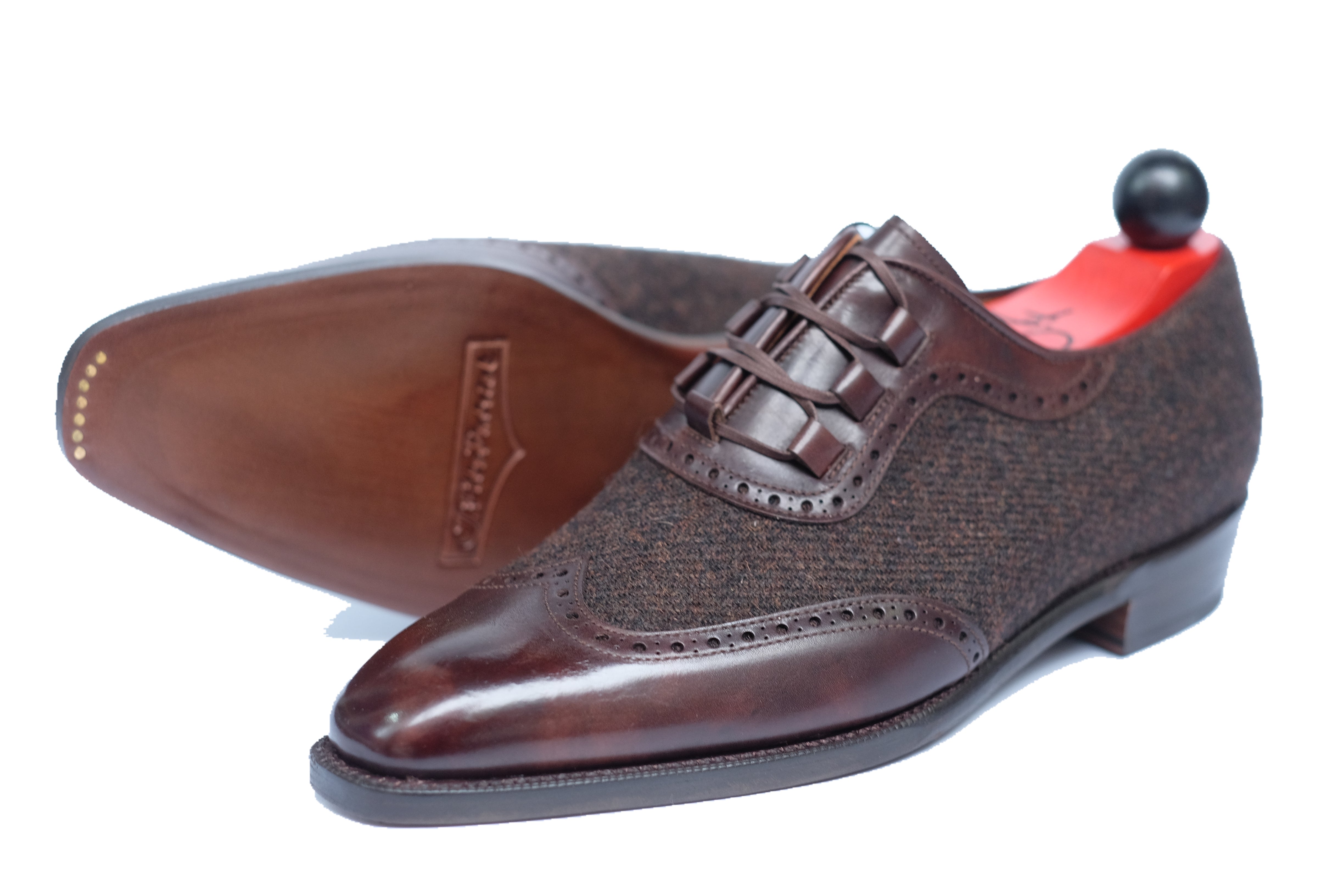 Russell Museum Calf Dark Brown | Dark Brown Medley Tweed