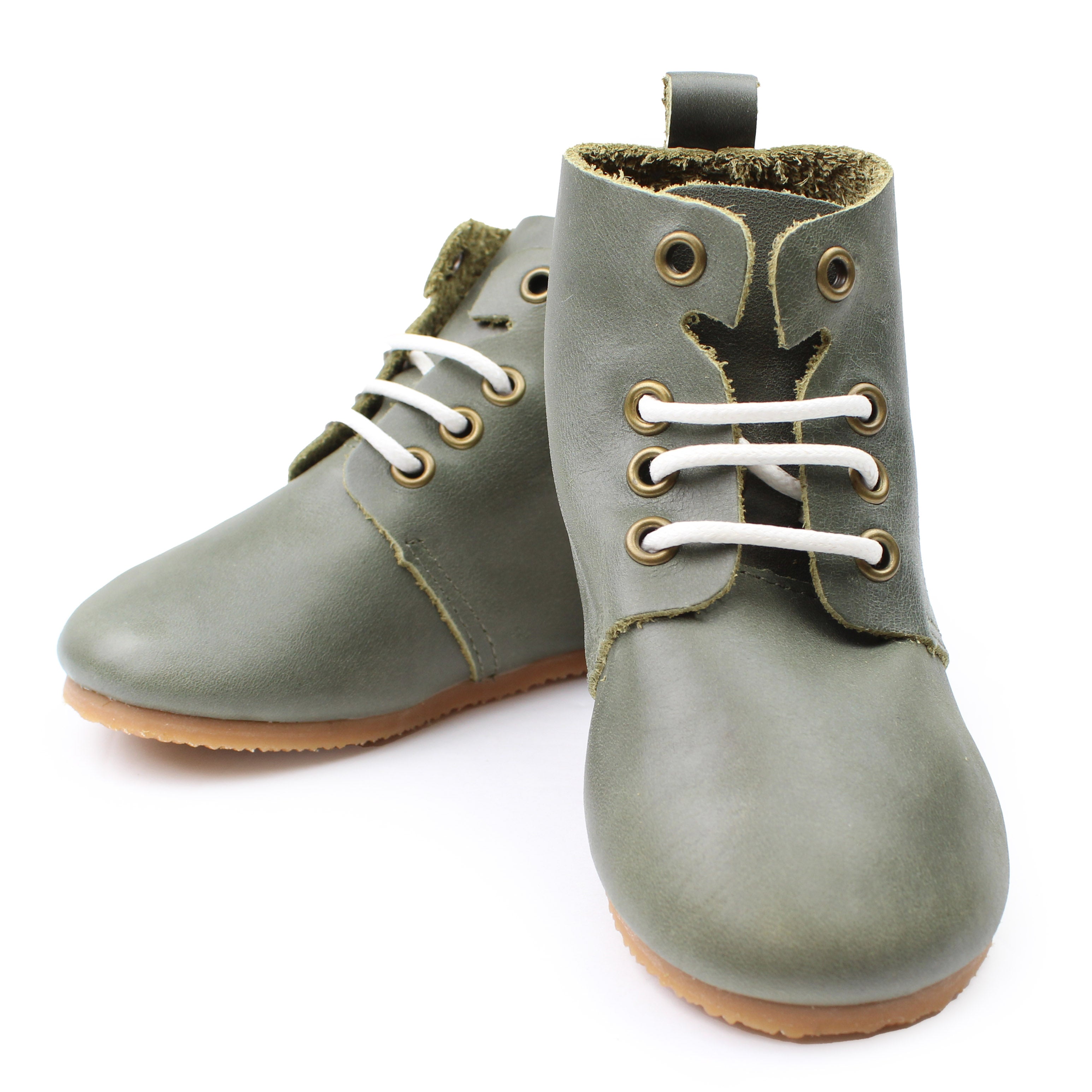 Sage High Top Oxfords with Hard Sole.