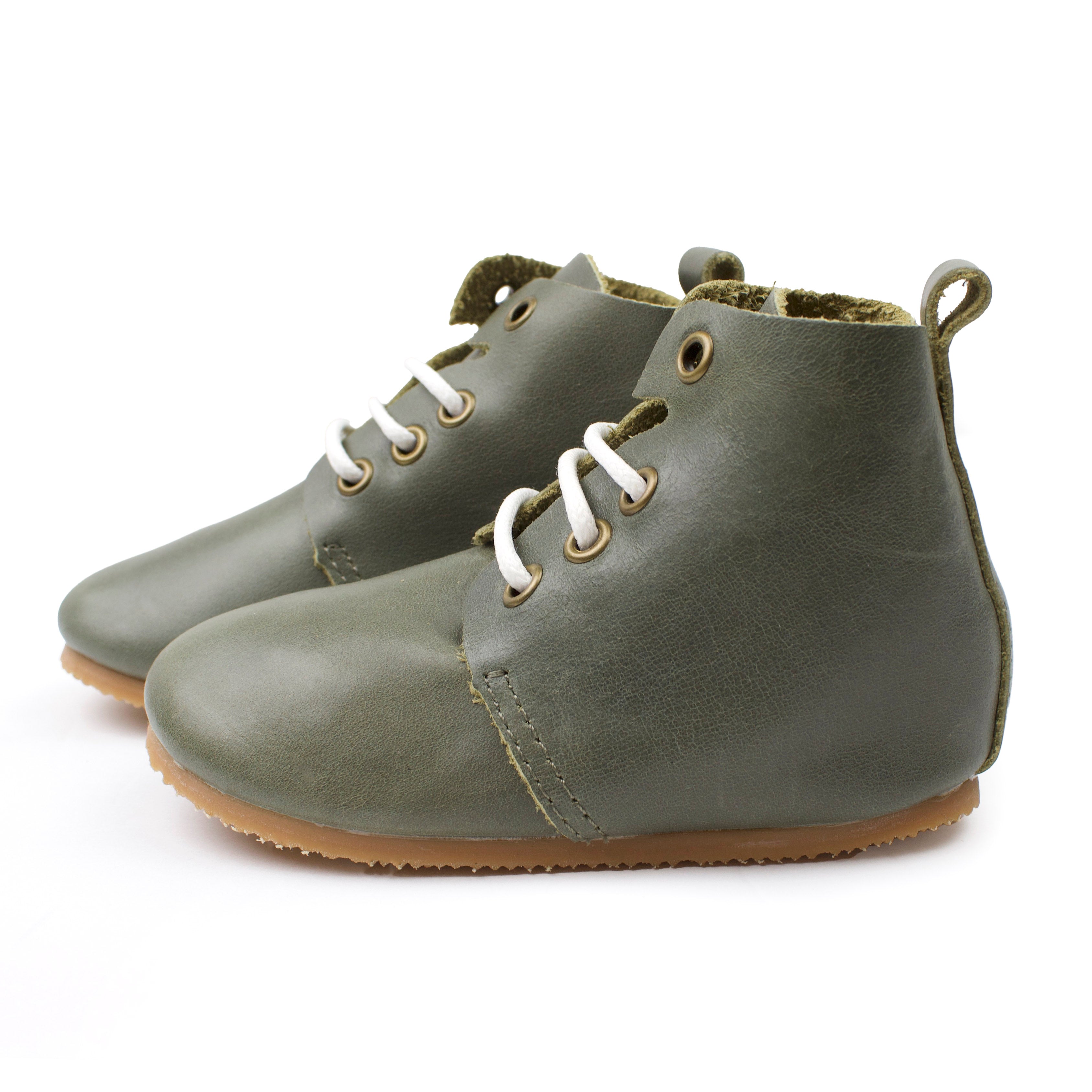 Sage High Top Oxfords with Hard Sole.