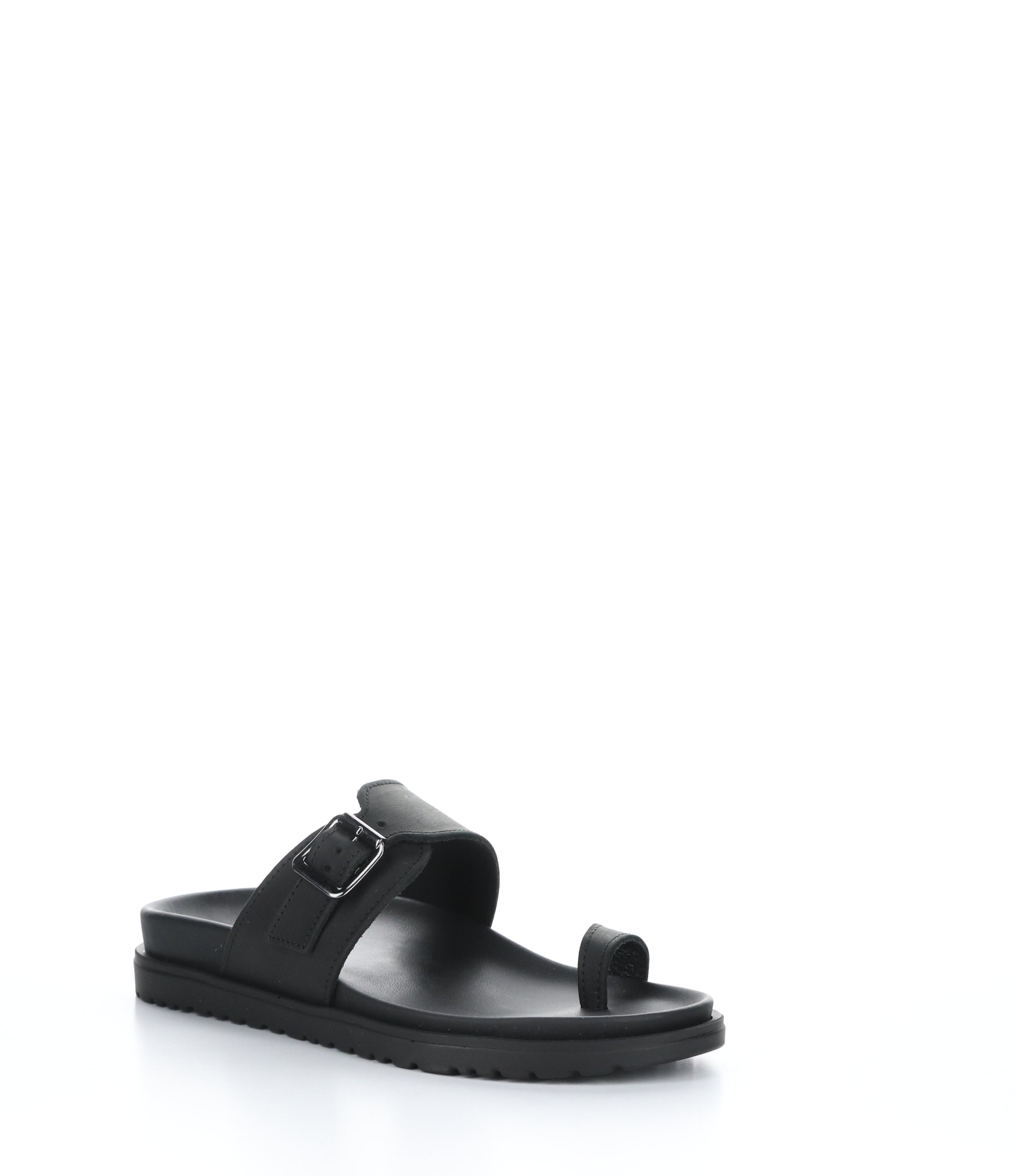 SANTO BLACK Slip-on Mules can be rewritten as Black Slip-on Mules - SANTO Brand