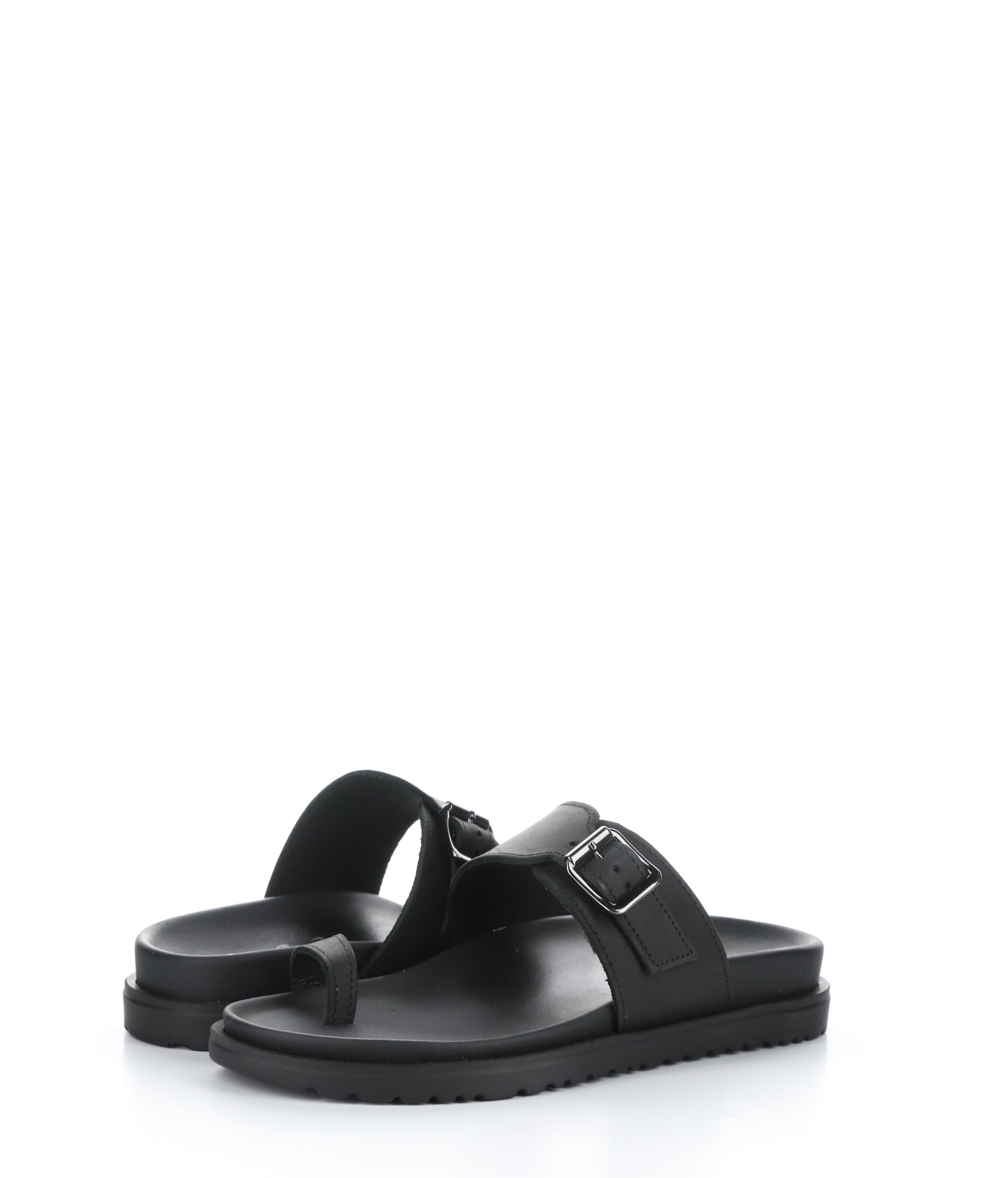 SANTO BLACK Slip-on Mules can be rewritten as Black Slip-on Mules - SANTO Brand