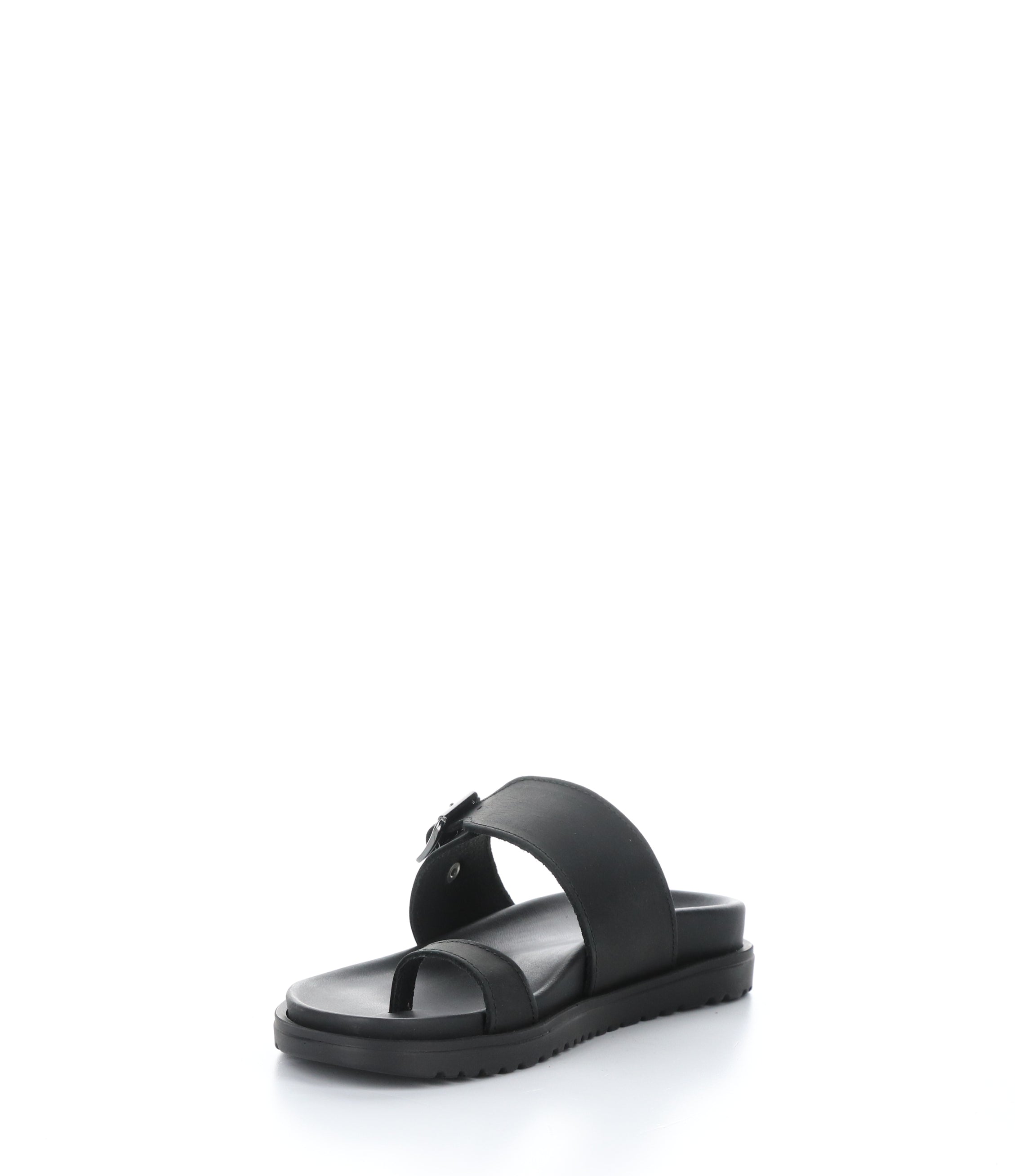 SANTO BLACK Slip-on Mules can be rewritten as Black Slip-on Mules - SANTO Brand