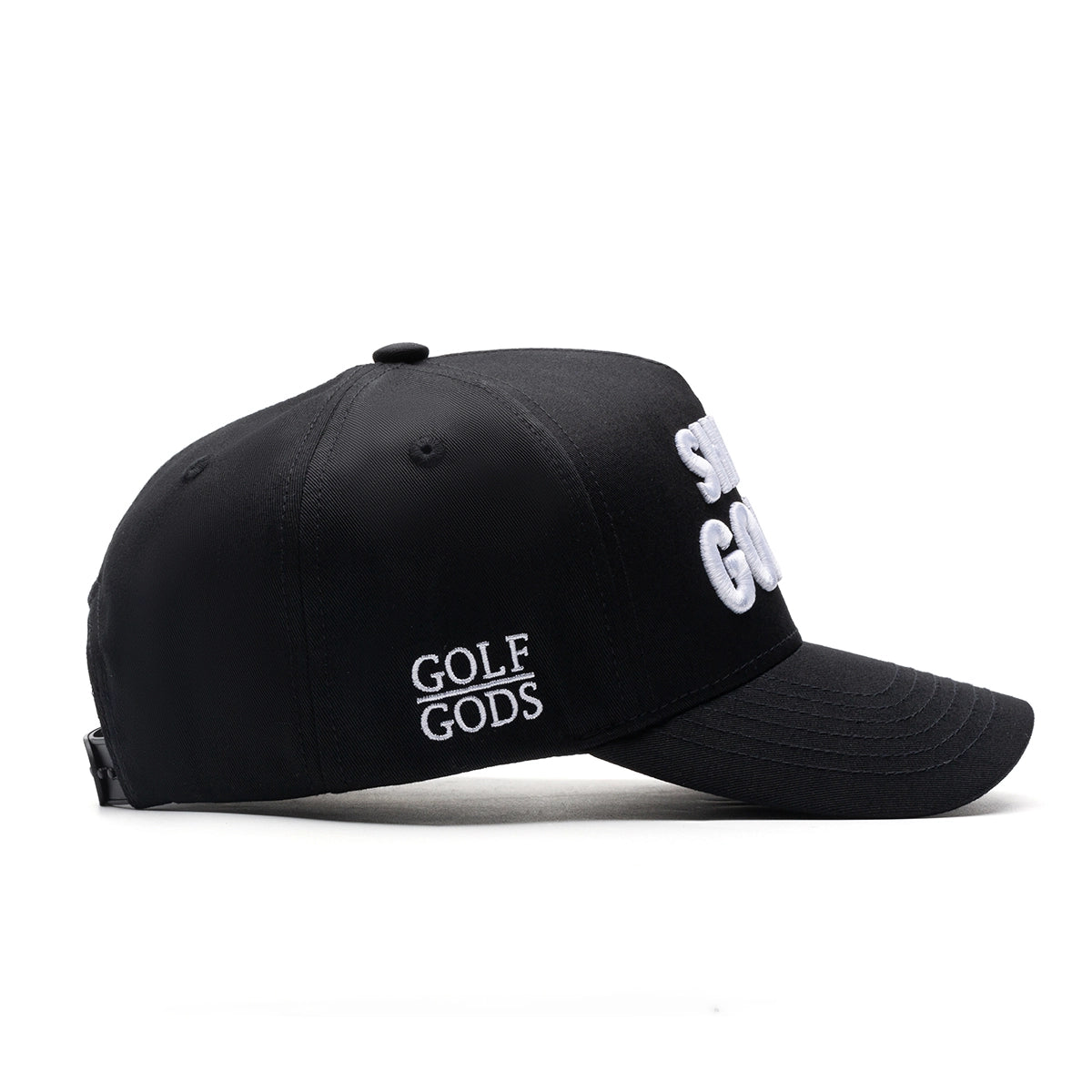 Shitty Golfer Golf Hat - Black SnapBack with Curved Brim.