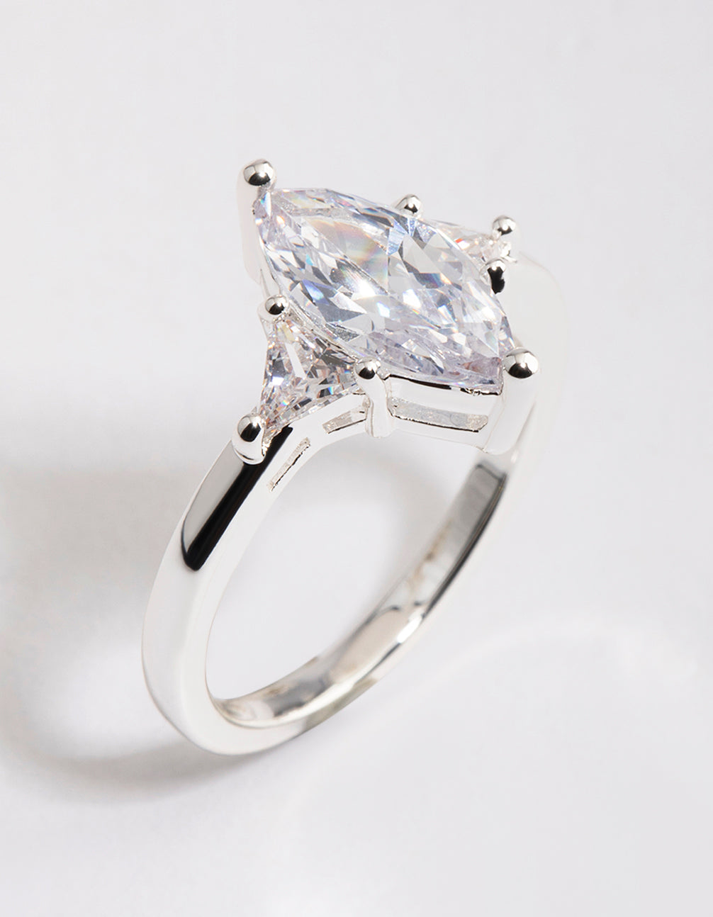 Silver Marquise Ring