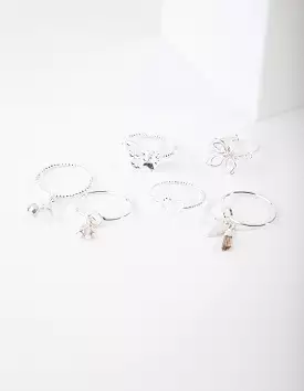 Silver Nature Ring Set