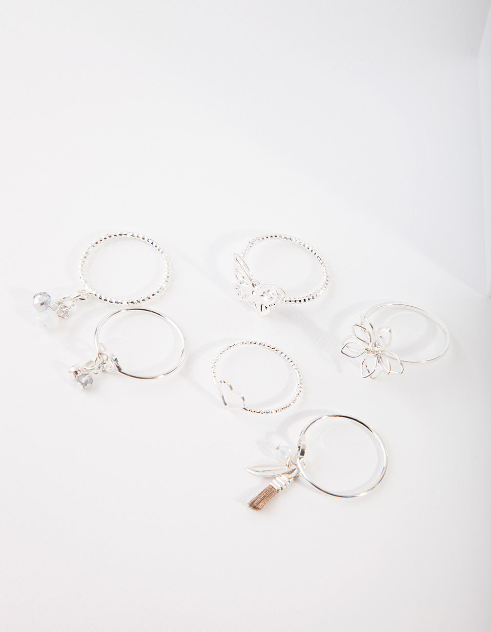 Silver Nature Ring Set