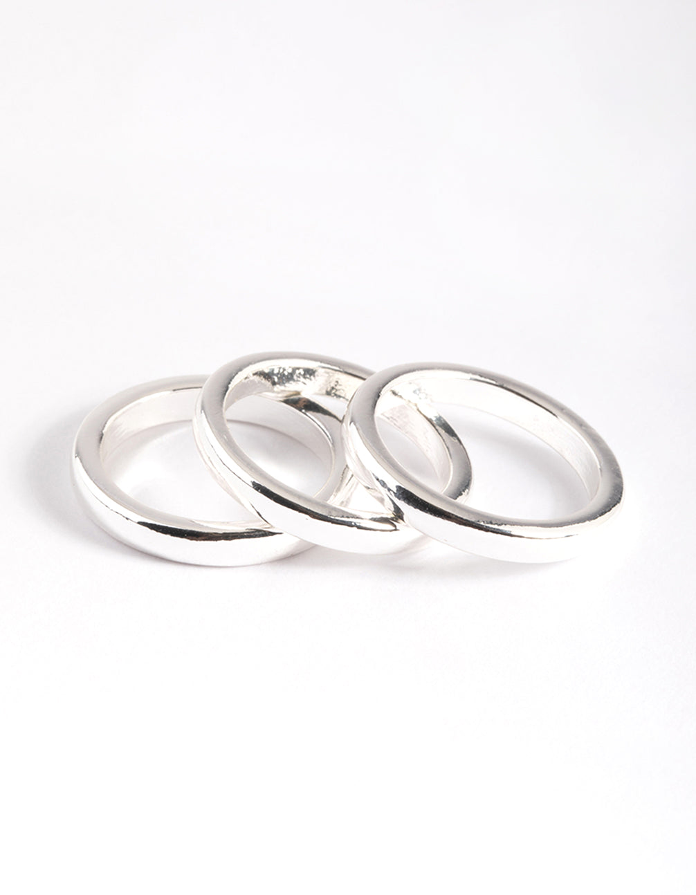 Silver Triple Band Ring 3mm - Plated Alternative