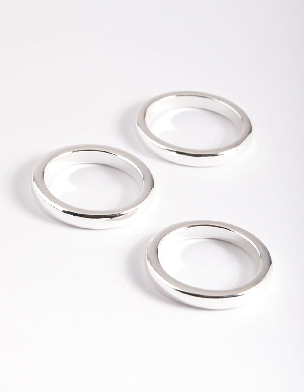 Silver Triple Band Ring 3mm - Plated Alternative