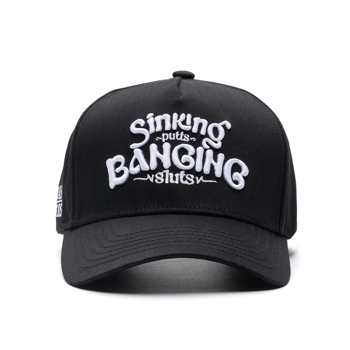 Sinking Putts - Black SnapBack Golf Hat with Curved Brim