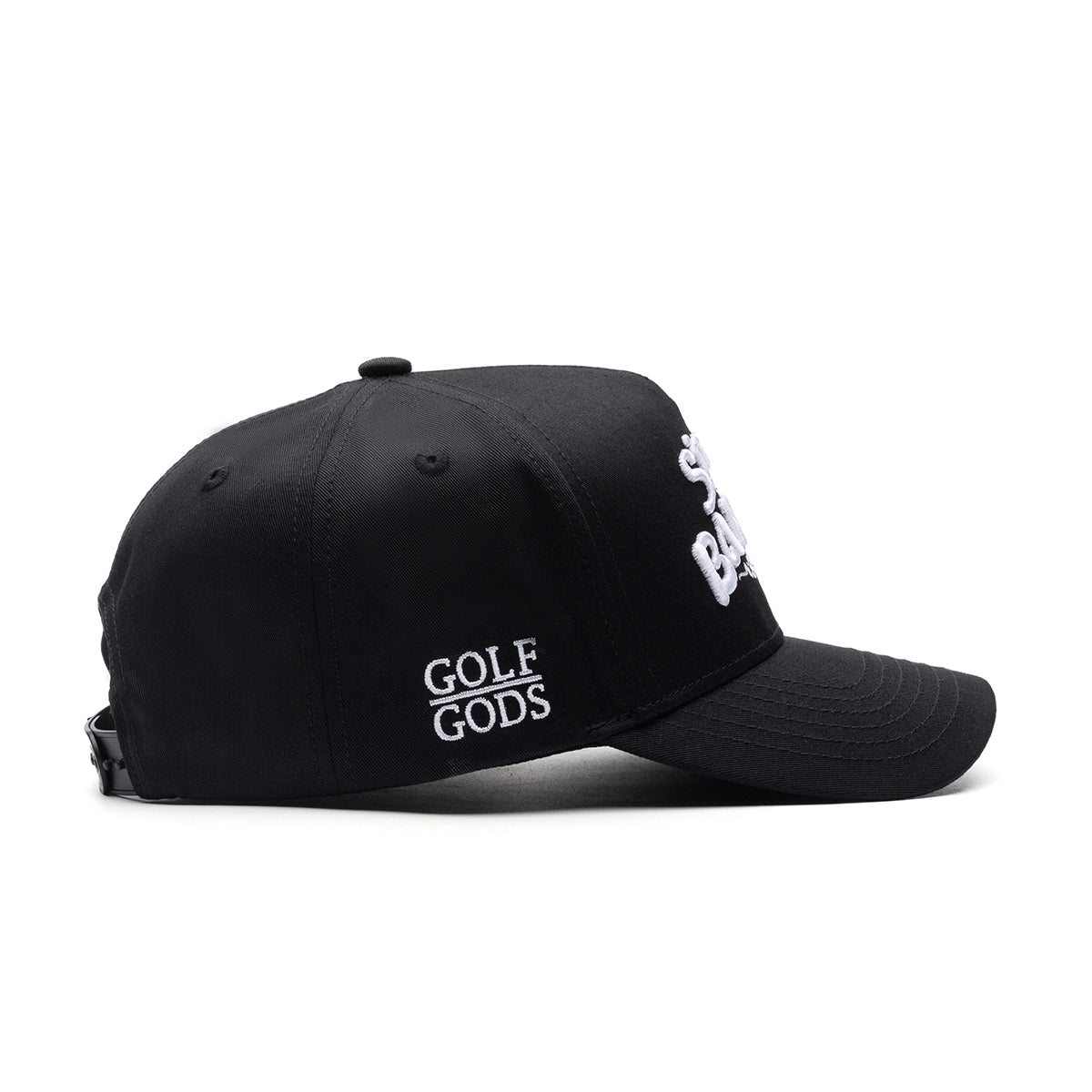 Sinking Putts - Black SnapBack Golf Hat with Curved Brim