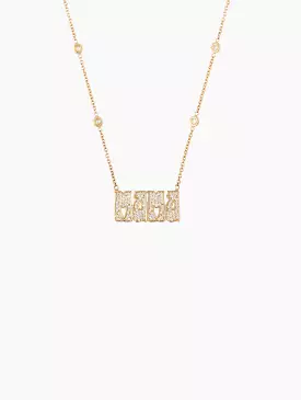 Small Diamond Mama Necklace