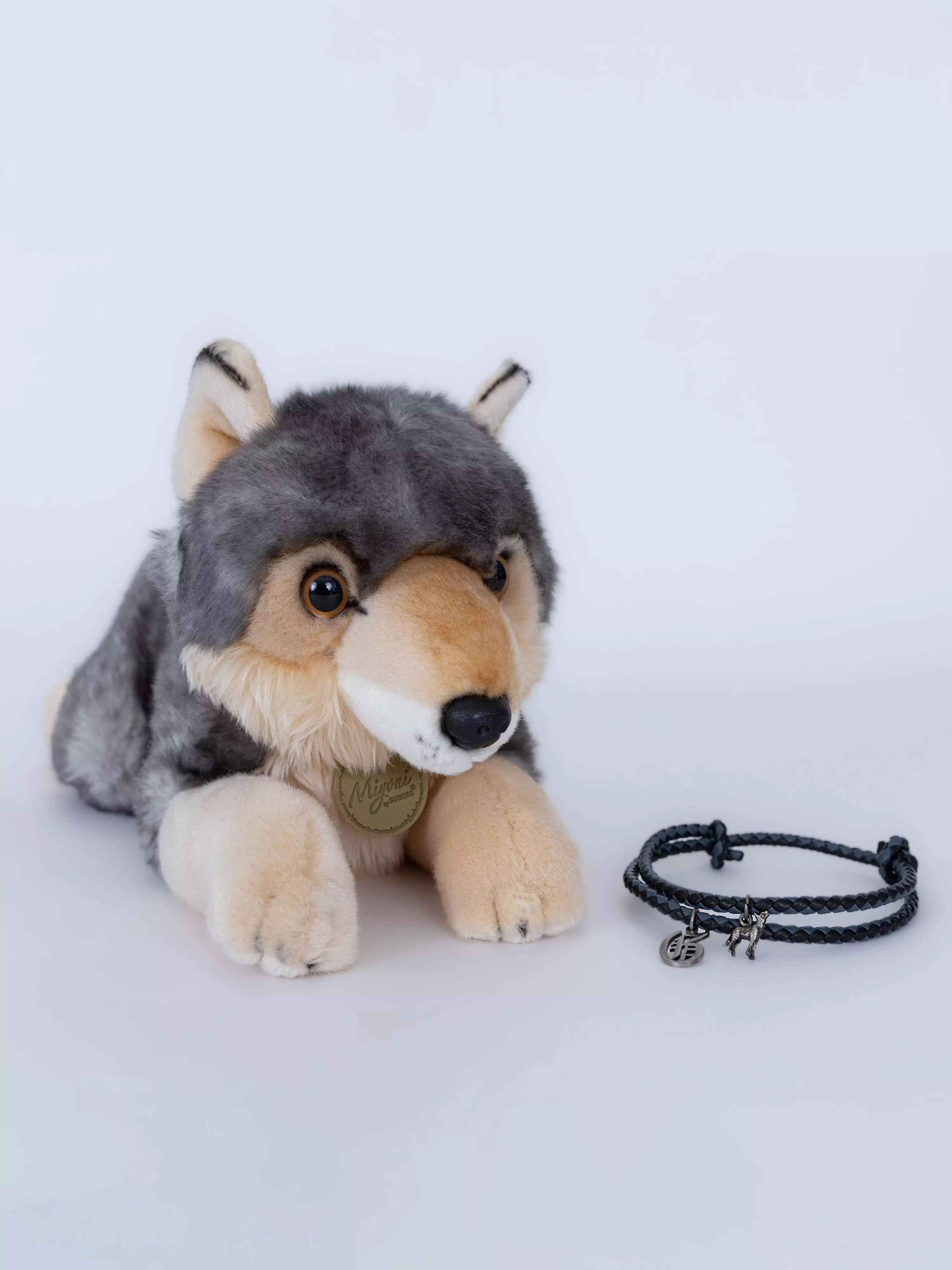 Spirit Wolf Plush Toy with Bracelet