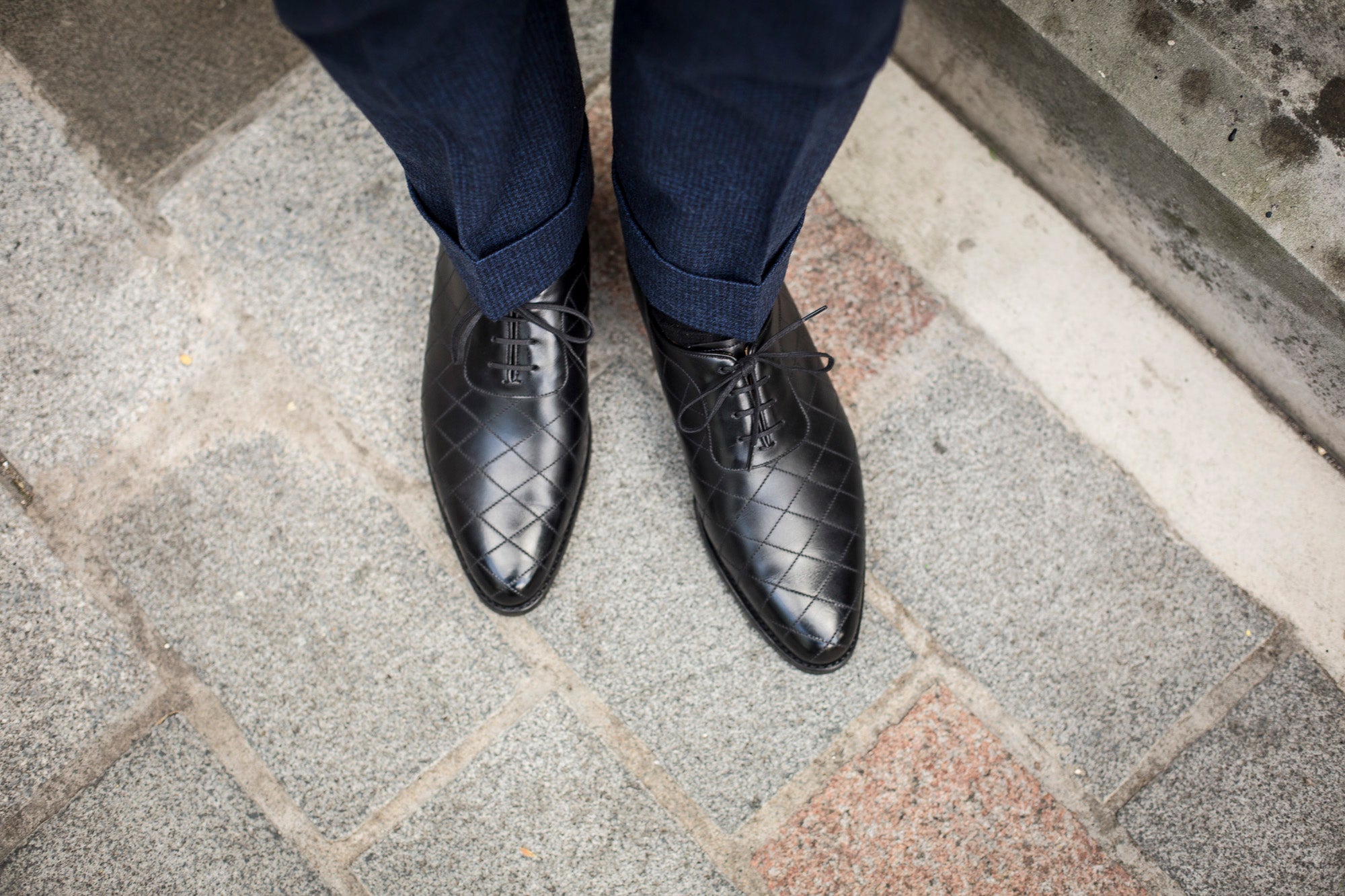 Spokane - Quilted Black Calf Leather Boots