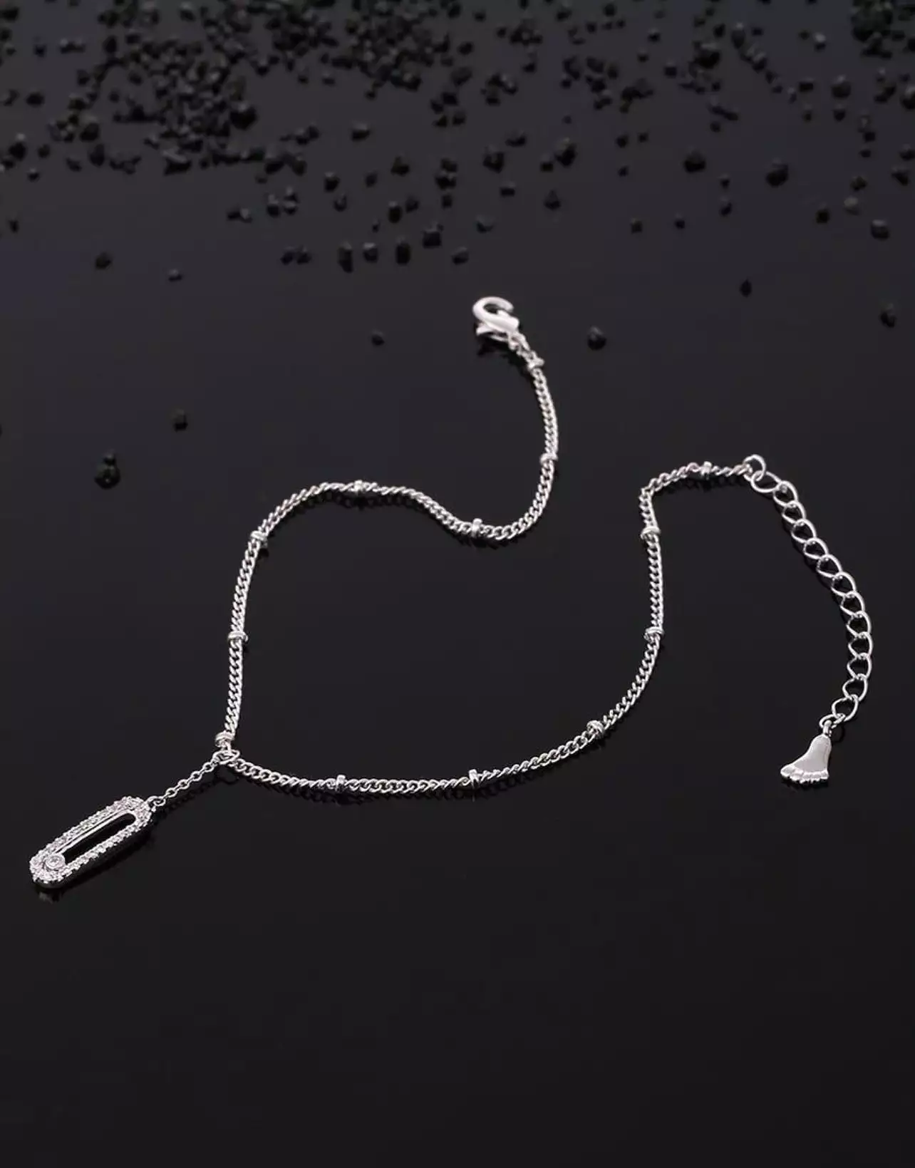 Stainless steel coin bell pendant anklet for women ankle jewelry - X497704