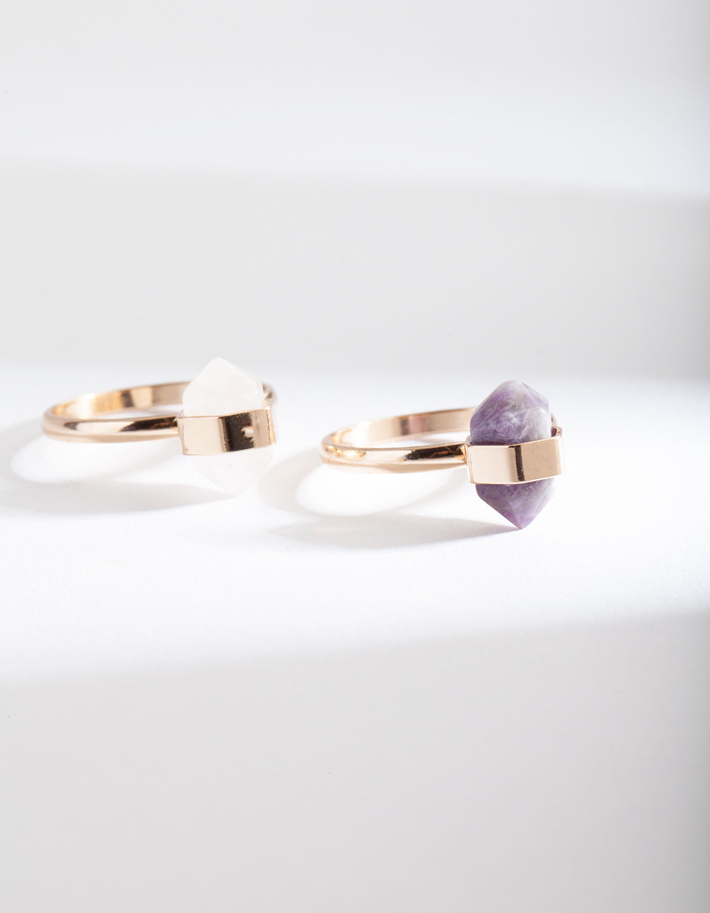 Stone Stacking Ring Set – Mini Shards, Semi-Precious Gemstones