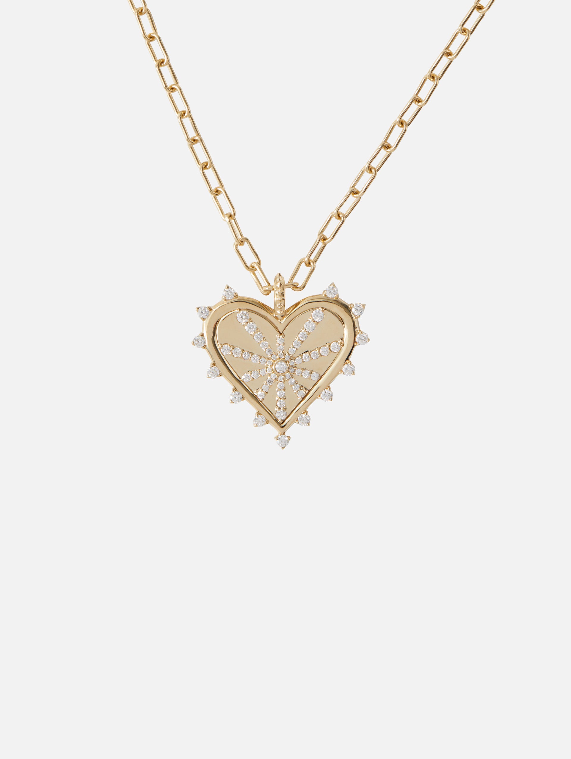 Studded Heart Pavé Necklace