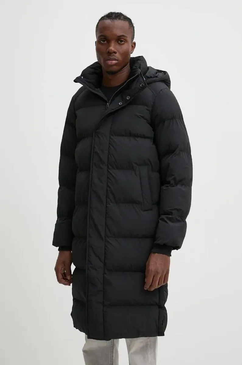 Superdry Black Hooded Longline Puffer Jacket