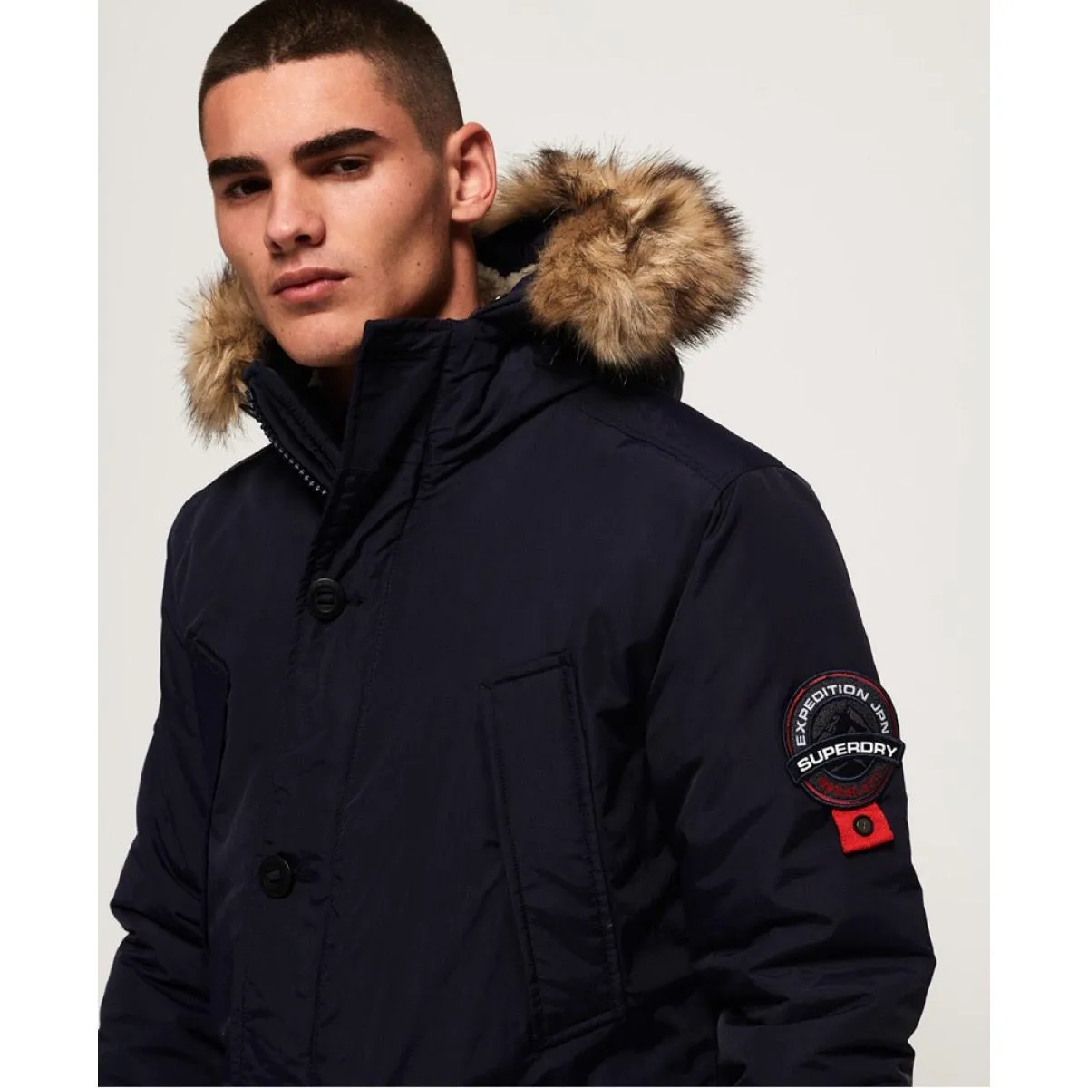 Superdry Hooded Everest Puffer Jacket Navy