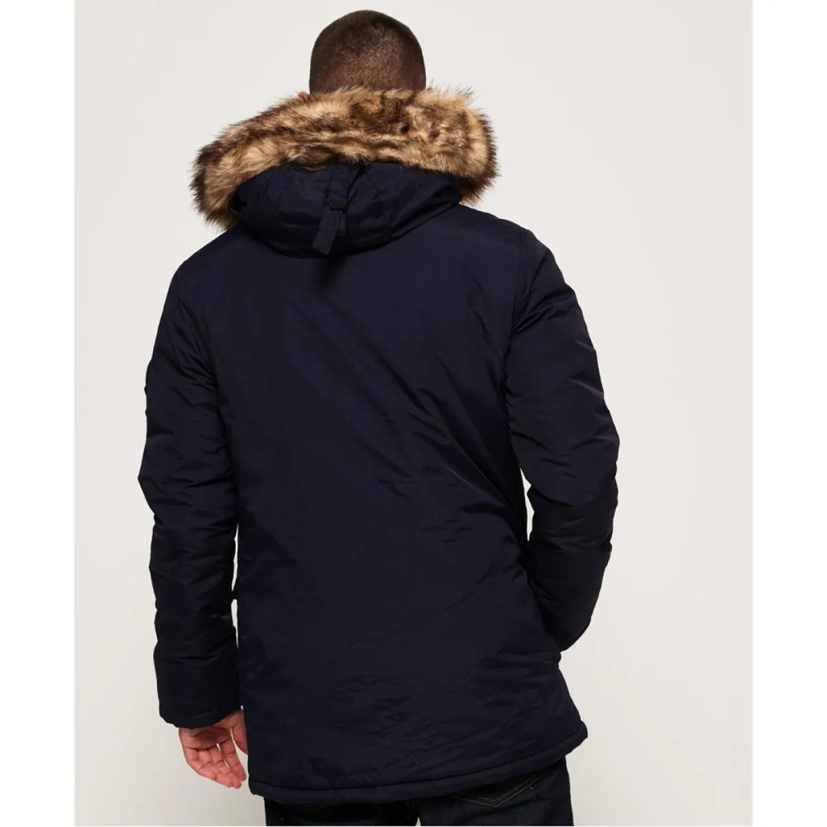 Superdry Hooded Everest Puffer Jacket Navy