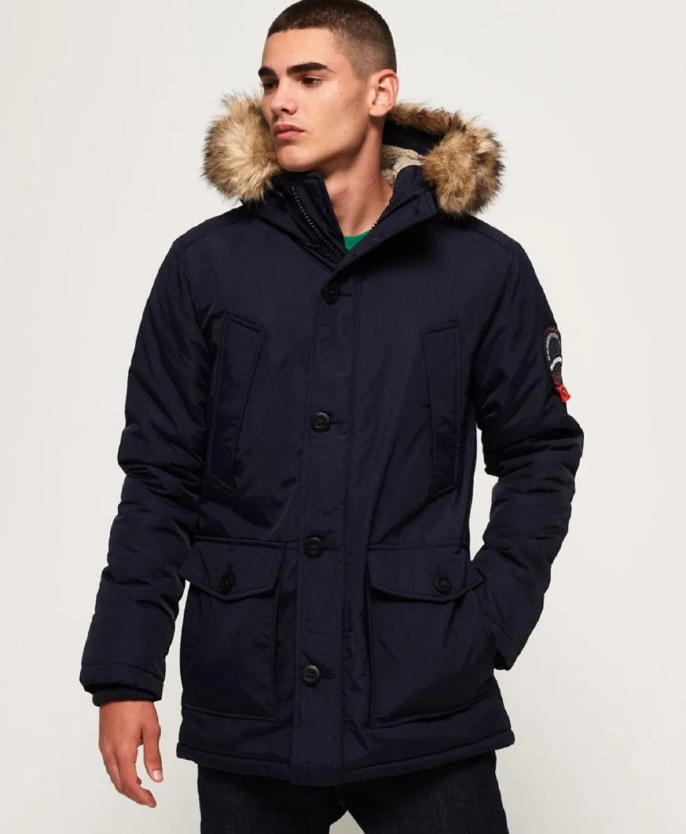 Superdry Hooded Everest Puffer Jacket Navy