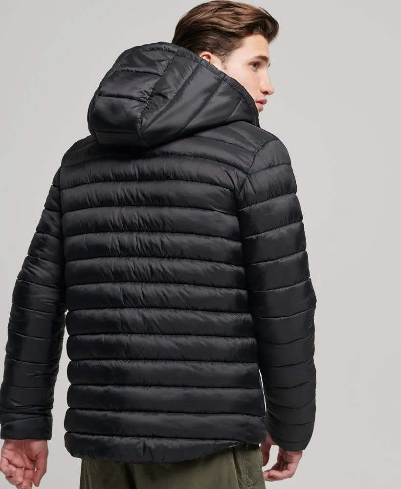 Superdry Hooded Fuji Puffer Jacket in Black