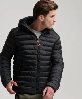 Superdry Hooded Fuji Puffer Jacket in Black