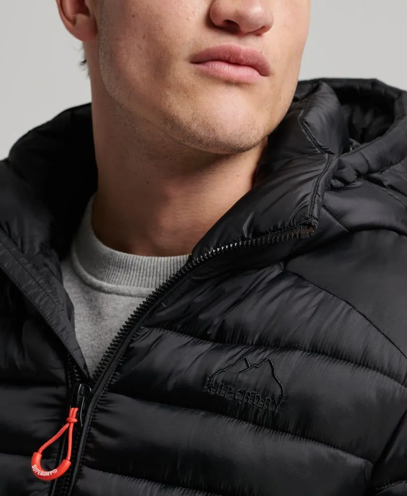 Superdry Hooded Fuji Puffer Jacket in Black