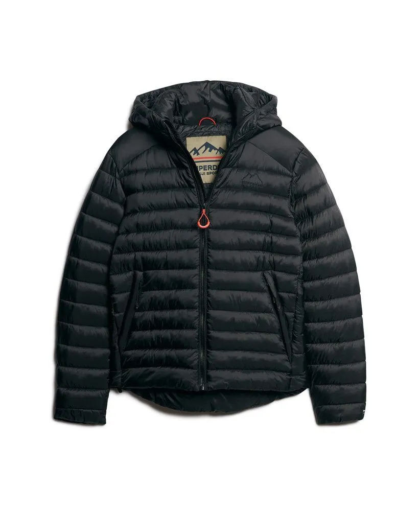 Superdry Hooded Fuji Puffer Jacket in Black