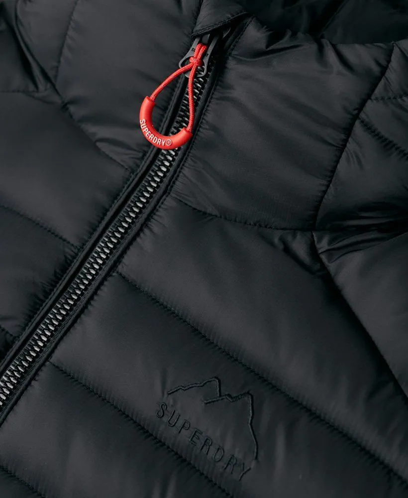 Superdry Hooded Fuji Puffer Jacket in Black