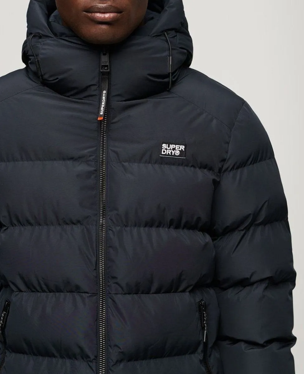 Eclipse Navy Superdry Hooded Sport Puffer Jacket