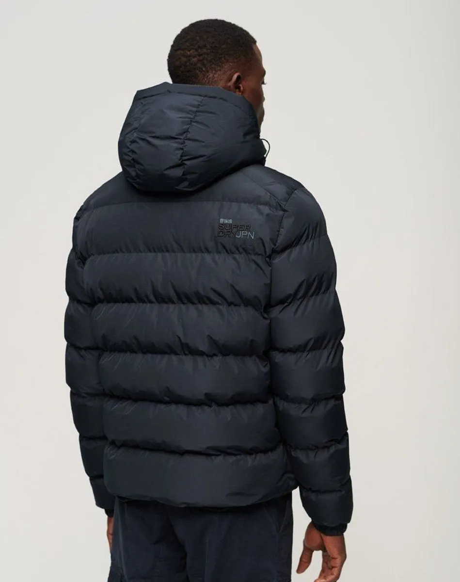 Eclipse Navy Superdry Hooded Sport Puffer Jacket