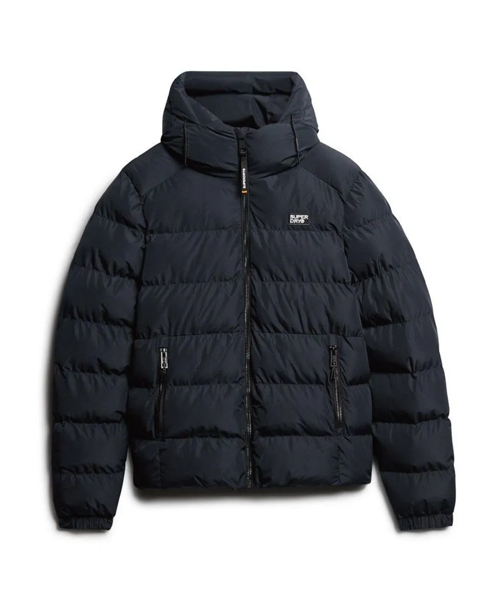 Eclipse Navy Superdry Hooded Sport Puffer Jacket