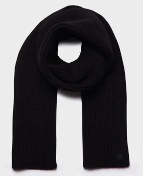 Superdry Premium Wool Blend Scarf in Black