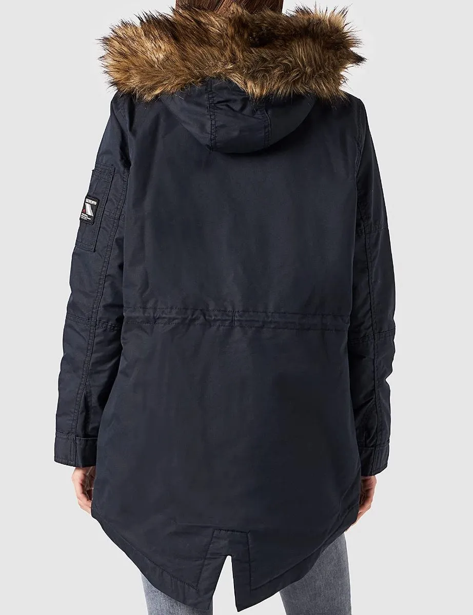 Superdry Women's Fishtail Parka Jacket in Scout Navy