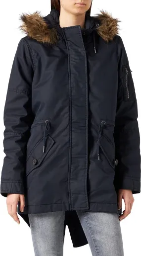 Superdry Women's Fishtail Parka Jacket in Scout Navy