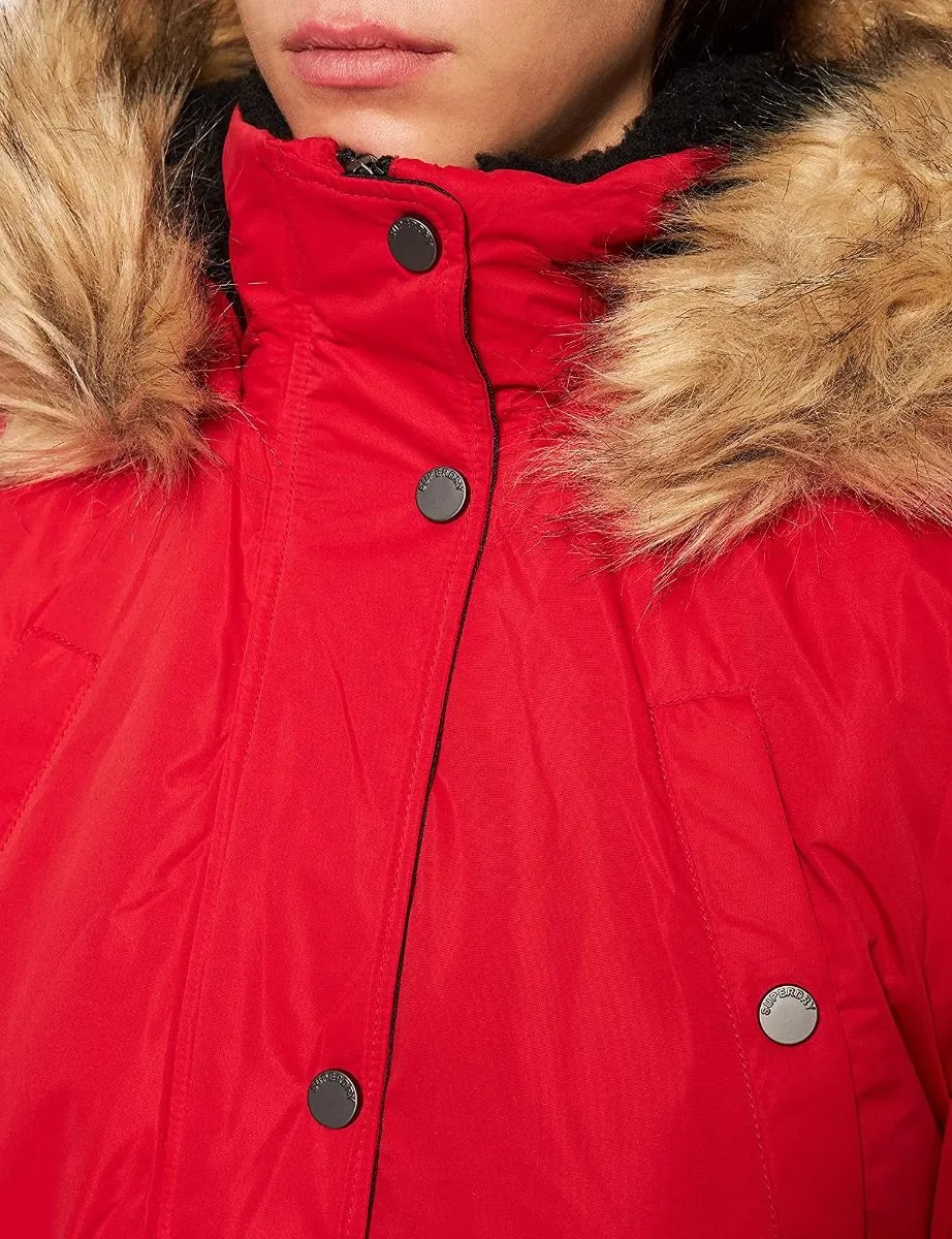 Superdry Women's Red Parka Jacket - Nadare Style