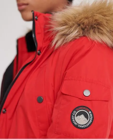 Superdry Women's Red Parka Jacket - Nadare Style