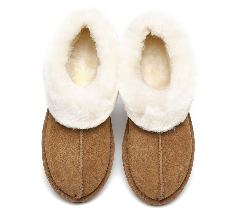 TARRAMARRA Australian Sheepskin Ankle Slipper - Premium Unisex Homey Design