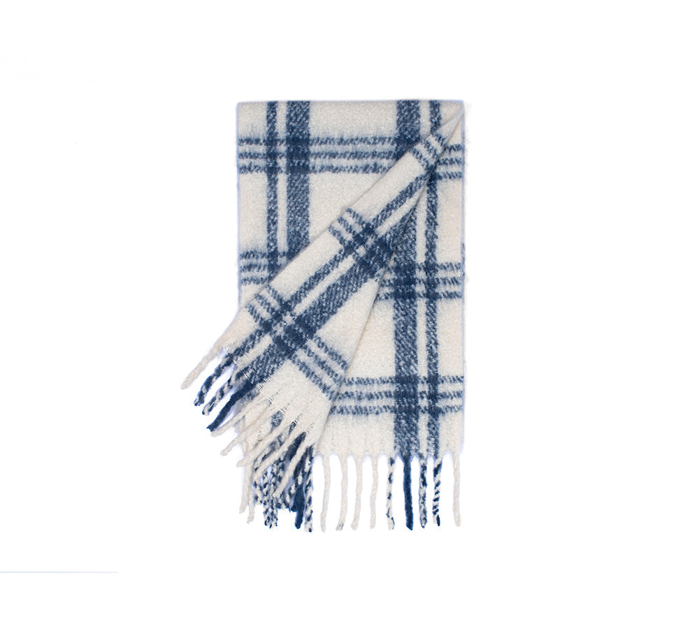 TARRAMARRA Soft Checked Fringed Scarf - Best Deals and Latest Styles