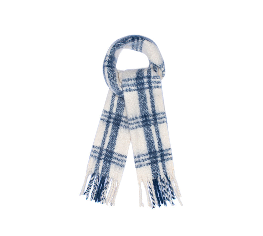 TARRAMARRA Soft Checked Fringed Scarf - Best Deals and Latest Styles