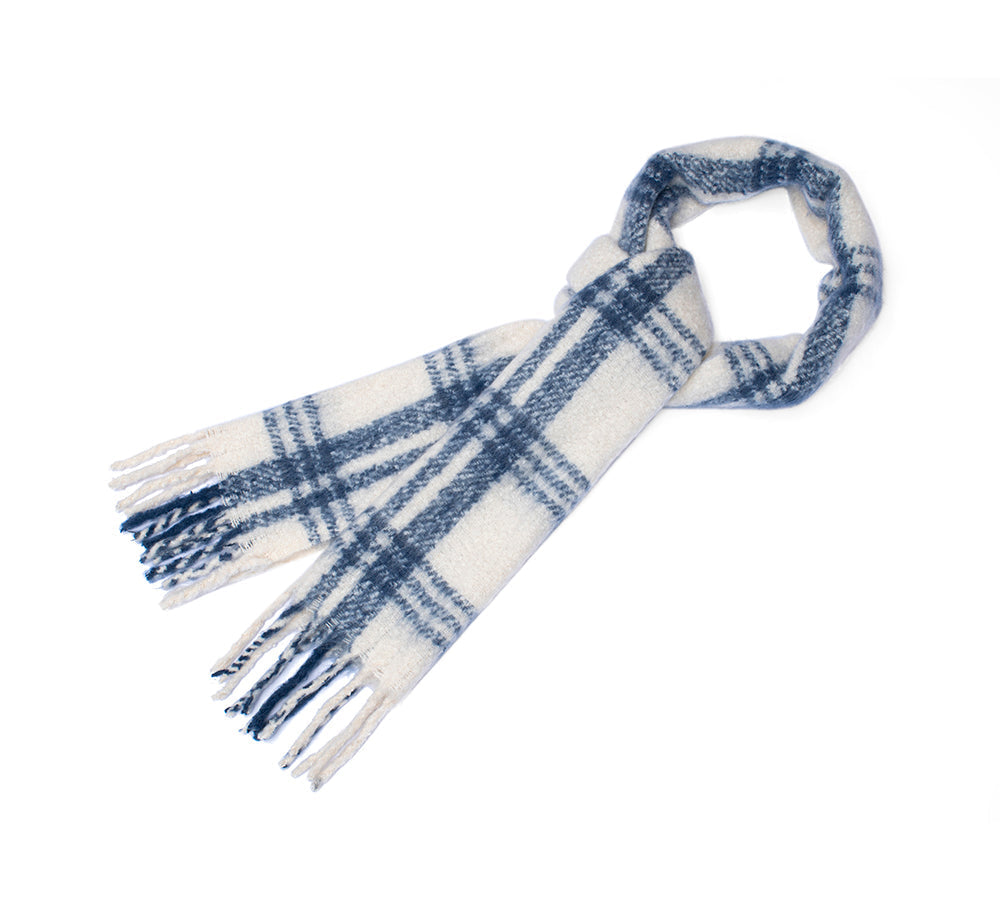 TARRAMARRA Soft Checked Fringed Scarf - Best Deals and Latest Styles