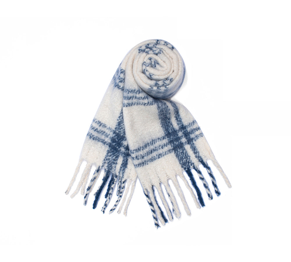 TARRAMARRA Soft Checked Fringed Scarf - Best Deals and Latest Styles