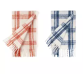 TARRAMARRA Soft Checked Fringed Scarf - Best Deals and Latest Styles