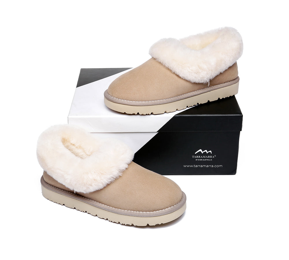 TARRAMARRA Women's Sheepskin Slippers - Clarrie Slippers for Two-Way Wear