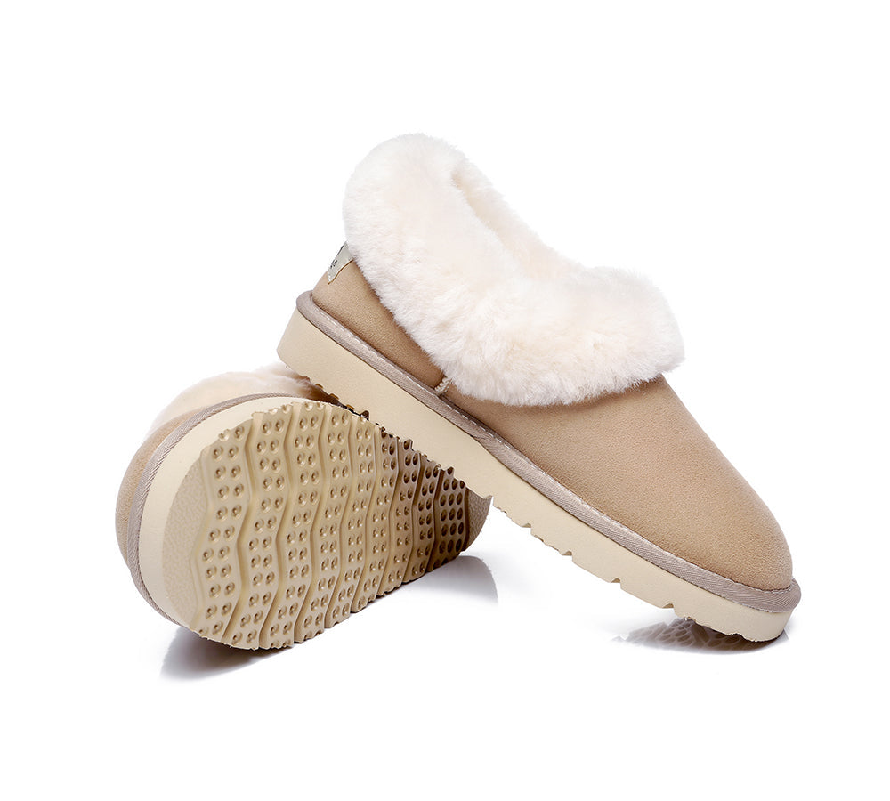 TARRAMARRA Women's Sheepskin Slippers - Clarrie Slippers for Two-Way Wear