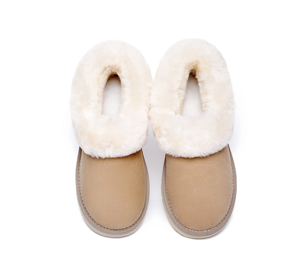 TARRAMARRA Women's Sheepskin Slippers - Clarrie Slippers for Two-Way Wear