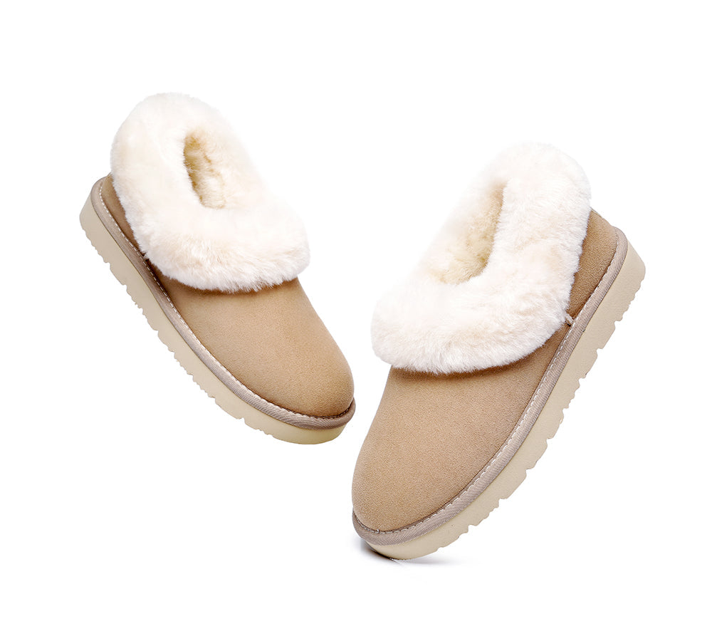 TARRAMARRA Women's Sheepskin Slippers - Clarrie Slippers for Two-Way Wear