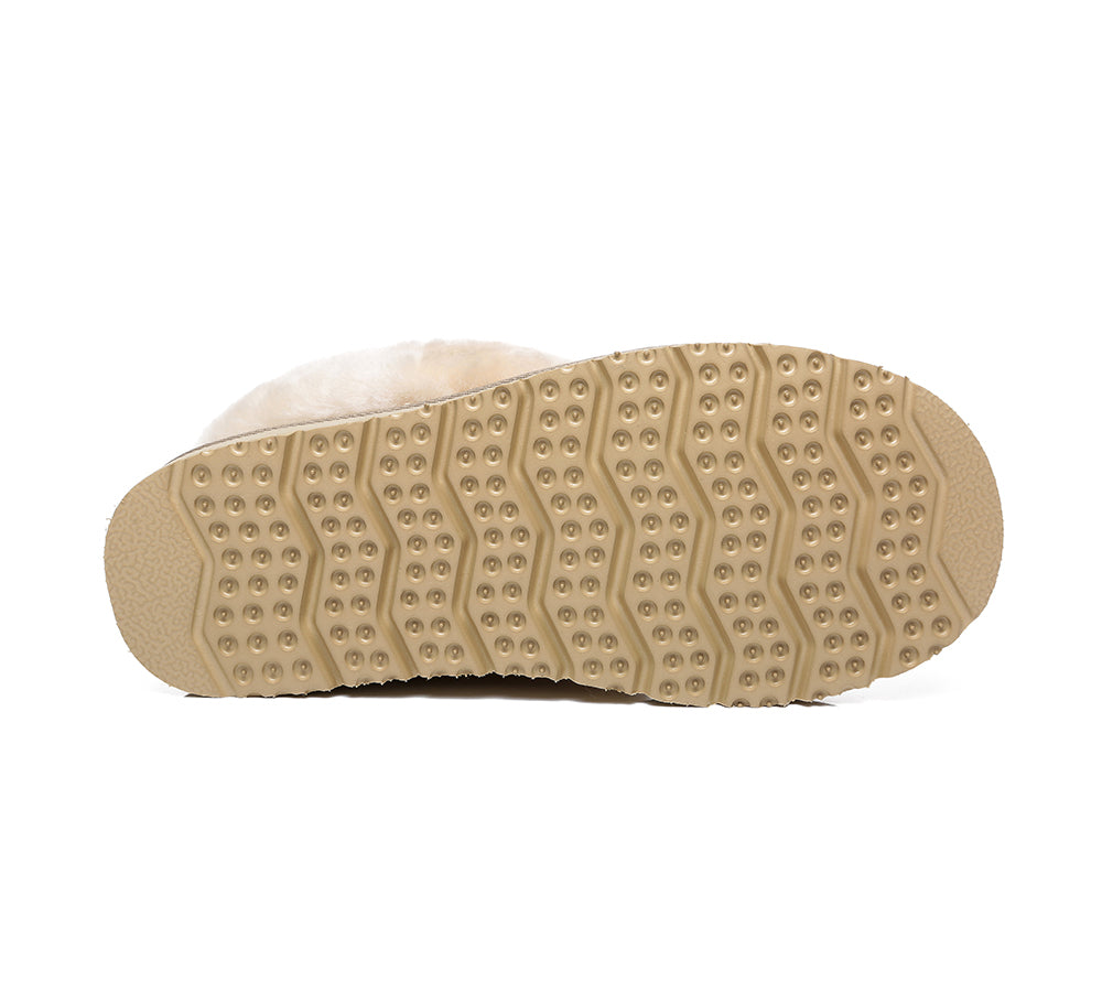 TARRAMARRA Women's Sheepskin Slippers - Clarrie Slippers for Two-Way Wear